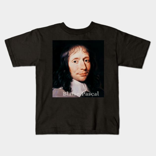 Blaise Pascal Kids T-Shirt by mindprintz